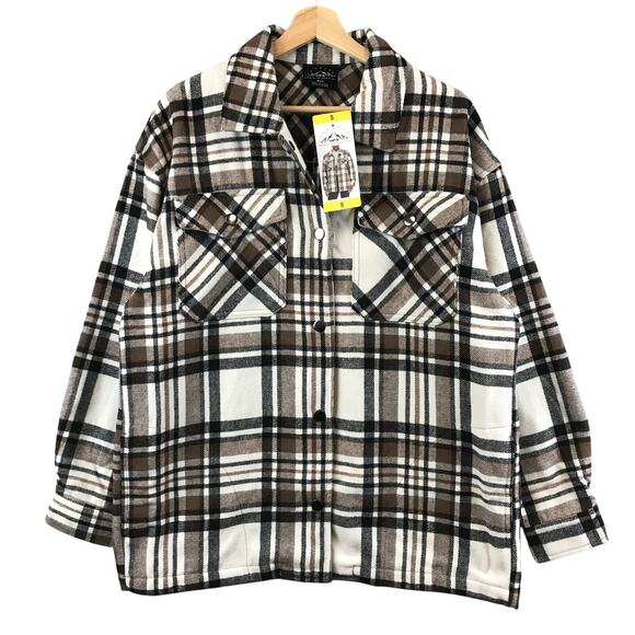 New HFX women's shirt jacket  relaxed fit drop shoulder pockets size S - Picture 1 of 10